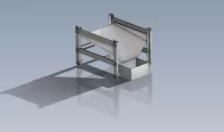 Movable table with funnel