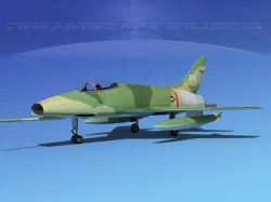 North American F-100D Super Sabre V01 USAF 3D model