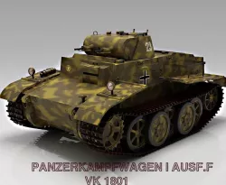 Panzer I Ausf F   VK1801 3D model
