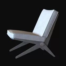 Pierre Jeanneret Easy Scissor Chair knoll 3D model
