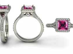 Pink Sapphire Halo