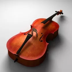Realistic Cello 3D model