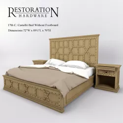 Restoration Hardware 17th C Castello Bed Without Footboard  3D model