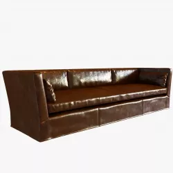 Restoration Hardware BELGIAN SHELTER ARM LEATHER SOFA 3D model