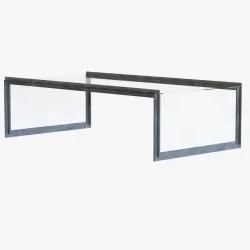 restoration hardware WATERFALL GLASS   IRON COFFEE TABLE 3D model