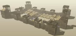 roman fort 3D model