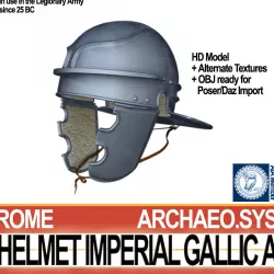 Roman Legionary Helmet Imperial Gallic A 3D model