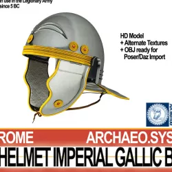 Roman Legionary Helmet Imperial Gallic B 3D model