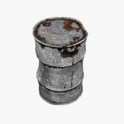 Rusty Barrel highpoly 3D model