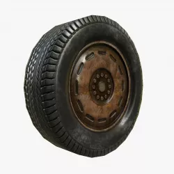Rusty Car Tire 3D model