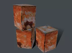 Rusty Crate Low-poly  3D model