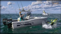 Sea Cat Center Console Outboard Fishing Boat Low-poly  3D model