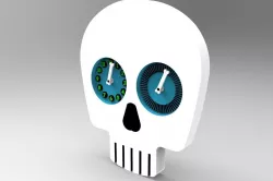 Skull Head Clock 3D model