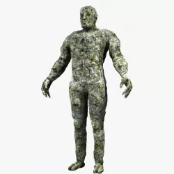 Stone Golem monster 3D model