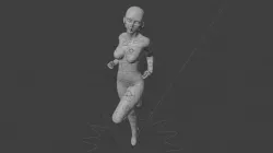 Stylized Humanoid Base Mesh - Female -Rigged- Low-poly  3D model