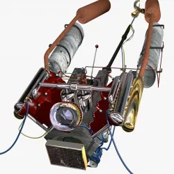 V-8 Marine Engine 3D model
