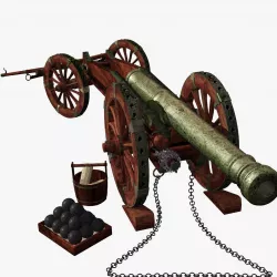 Venice Bronze Cannon XVII - XVIII Century - Culverin 3D model