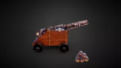 Cannon Medieval Artillery Weapon Blender High-P