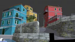 Cinque Terre Low Poly Cityscene
