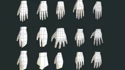 low poly hands