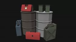Low Poly Supply Props