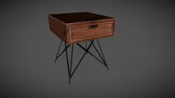 Mesa de cabeceira estilo vintage com gaveta - Be