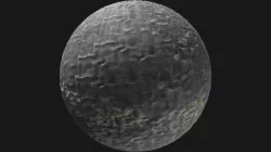 PBR Black Crystal Stone Moss
