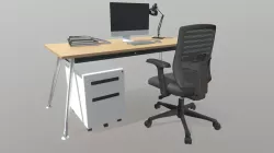 SanFran Executive Desk Chrome Legs