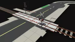 [TEST] City road and rail crossing set