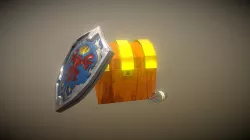 3D Art Assignment #1 - Chest, Potion & Shield