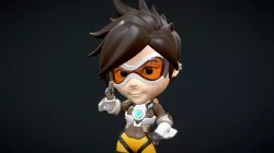 3D Printable Tracer Figure - Overwatch