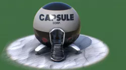 Capsule Corporation Spaceship - Low Poly - Free