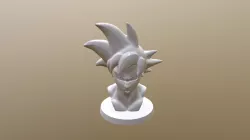 Goku Portrait Sculpture