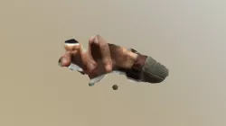 Hand and bed