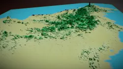 Pixelate Terrain (Borneo Island)