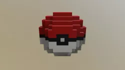 Pixelated Pokeball