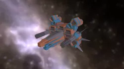 Strike Vector-style Low Poly Ship