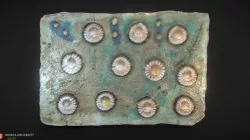 Tile with Floral Inlays