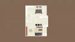1 Dorm 43,86m