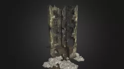 destroyed building