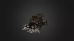 destroyed building