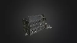 destroyed building