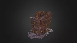 destroyed building