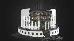 destroyed building