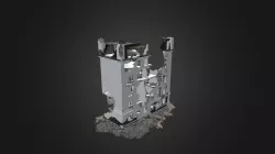 destroyed building