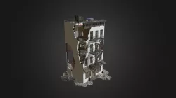 destroyed building