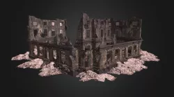 destroyed building