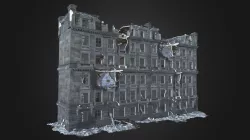 destroyed building