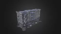 destroyed building