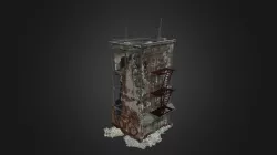 destroyed building